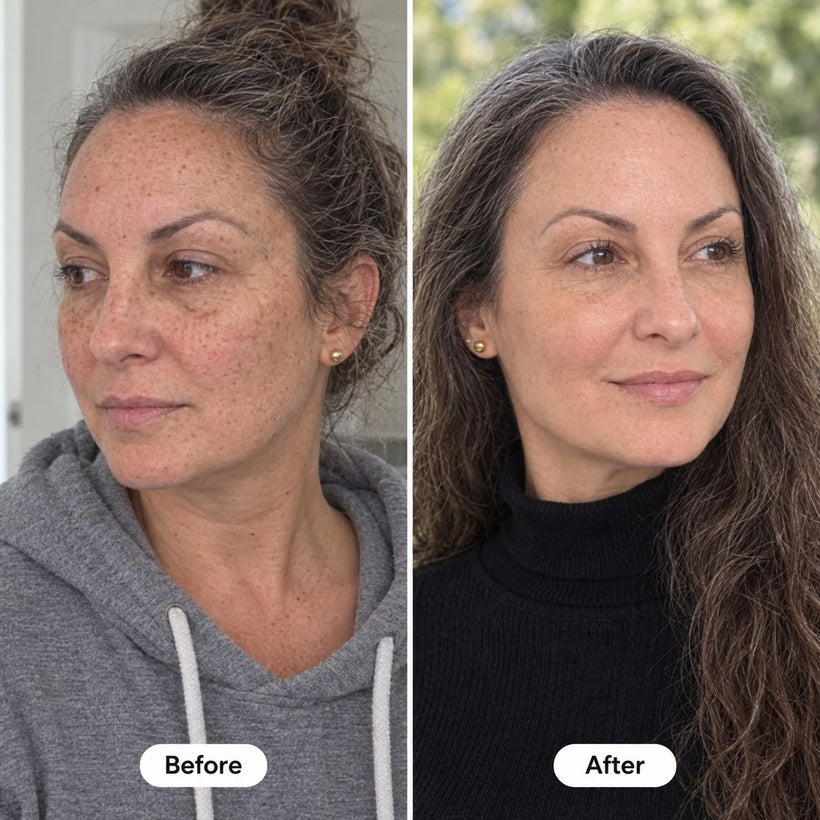Woman over 50, even fresh skin