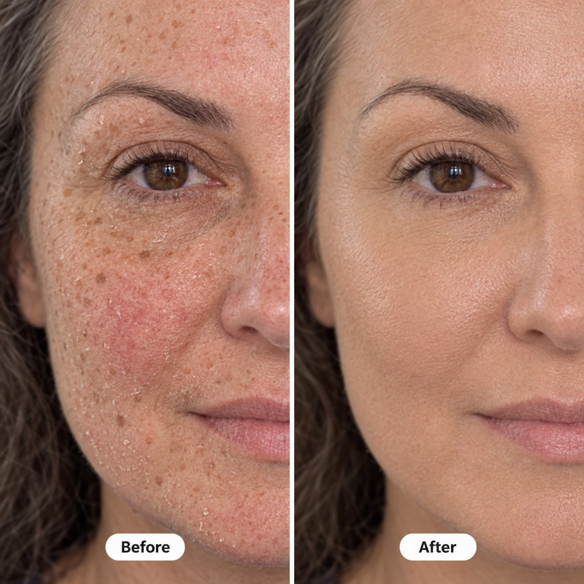 Dry skin before and after